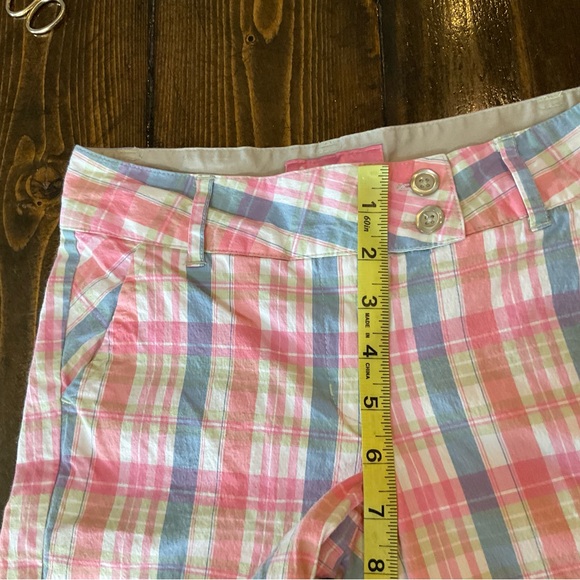 DNA Couture Pink and Blue Plaid Shorts - Picture 4 of 8